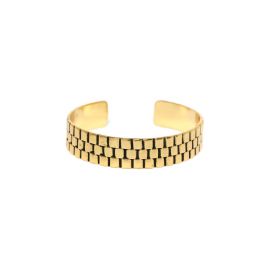 bracelet rigide doré grand modèle "Timing" - Ori Tao