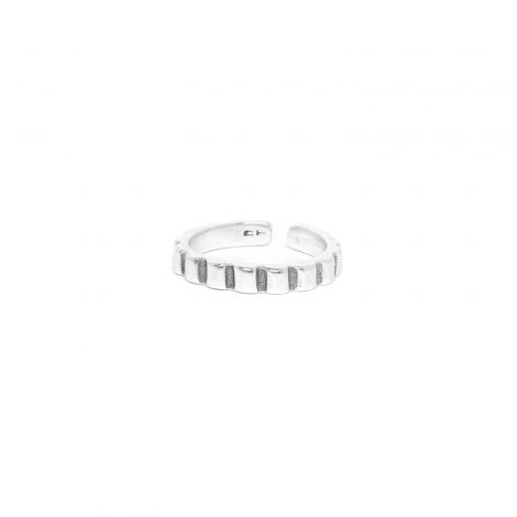thin adjustable ring (silver) "Timing"