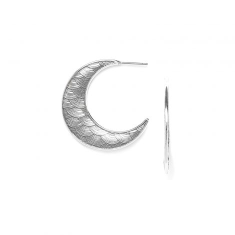 moon" creoles earrings "Ukiyo nami