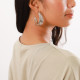 boucles d'oreilles créoles grand modèle (argent) "Panthera" - Ori Tao