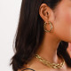 boucles d'oreilles créoles dorées grand modèle "Takezaiku" - Ori Tao