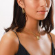 oval creoles earrings (golden) "Timing" - Ori Tao