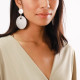 XL gypsy post earrings "Ukiyo nami" - Ori Tao