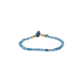 bracelet fermoir bouton bleu "Gwen" - Franck Herval
