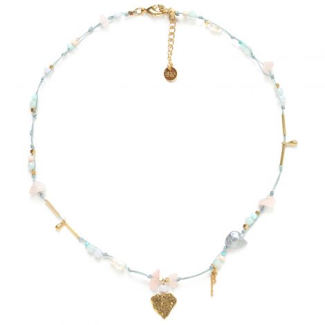 short necklace(lt.blue) "Joanna"