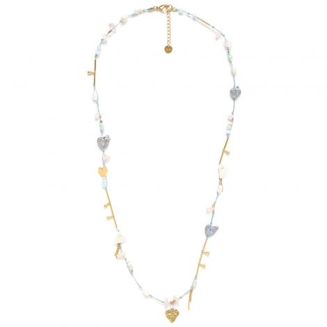 long necklace(lt.blue) "Joanna"