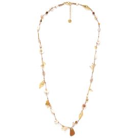 long necklace(lt. brown) "Joanna" - 