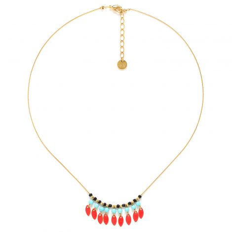 collier multi pampilles rouge "Lolita"