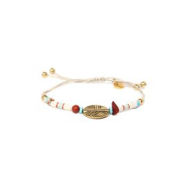 bracelet macramé médaillon doré "Mady" - Franck Herval