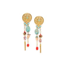 2 row clip earrings "Manon" - 