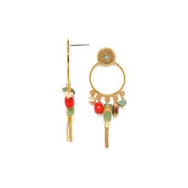 5 dangles post earrings "Manon" - 