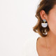 dyed capiz blue post earrings "Gwen" - Franck Herval