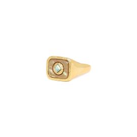 square ring with strass "Thea" - 
