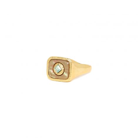 square ring with strass "Thea"