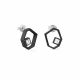 Boucles d'oreilles Geoda Noires et crysal précieux - Joidart