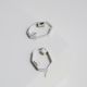Big Geoda earrings in silver and precious crystal - Joidart