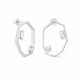 Big Geoda earrings in silver and precious crystal - 