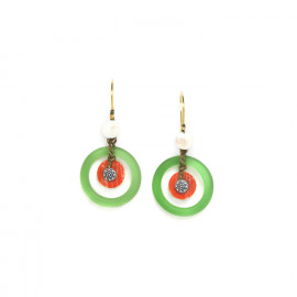 green ring earrings "Cap ferret" - 