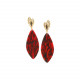 grande boucles d'oreilles rouge "Gaia" - Nature Bijoux
