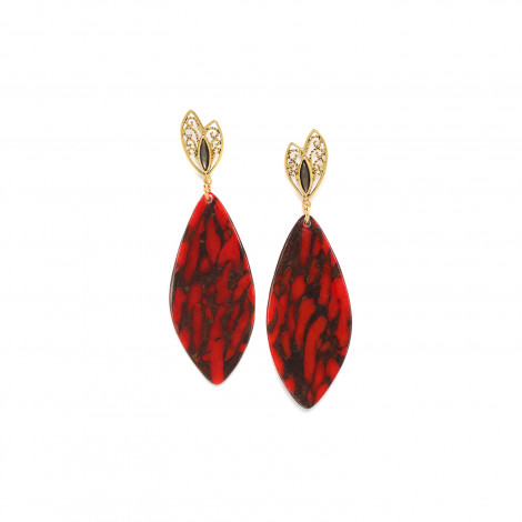 red big earrings "Gaia"