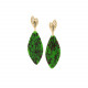 grandes boucles d'oreilles verte "Gaia" - Nature Bijoux