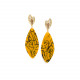 grandes boucles d'oreilles jaune "Gaia" - Nature Bijoux