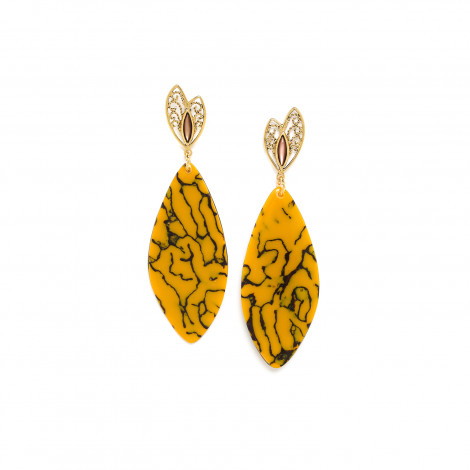 big yellow earrings "Gaia"