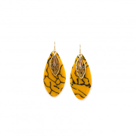 small yellow earrings "Gaia"