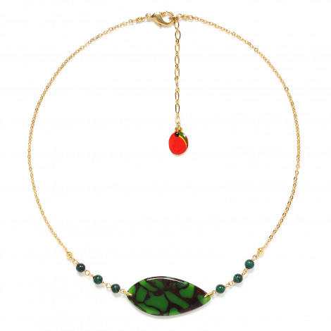 green necklace "Gaia"