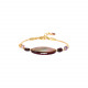 bracelet ajustable nacre brune "Grenadine" - 