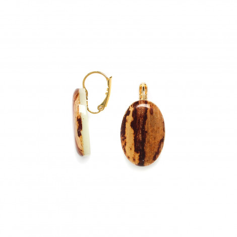 jade french hook earrings "Guadeloupe"