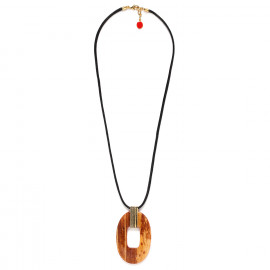 collier long rouge "Guadeloupe" - Nature Bijoux