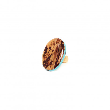 adjustable blue ring "Guadeloupe"