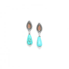 blue howlite drop earrings "Malibu" - 