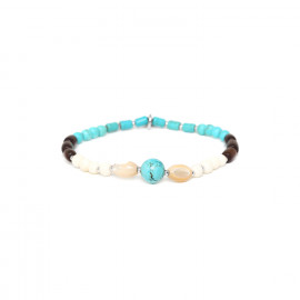 1 round bead stretch bracelet "Malibu" - 