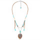 collier long pendentif & pampilles "Malibu" - 