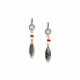 french hook earrings silvered top "Nenuphar" - 