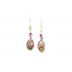 boucles d'oreilles crochet perle abalone "Nenuphar" - 