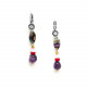 french hook earrings with amethyst dangle "Nenuphar" - Nature Bijoux