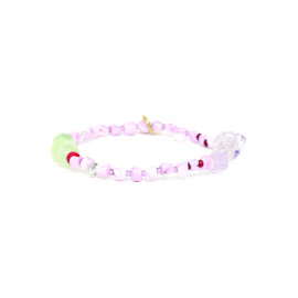 purple shell stretch bracelet "Nenuphar" - 