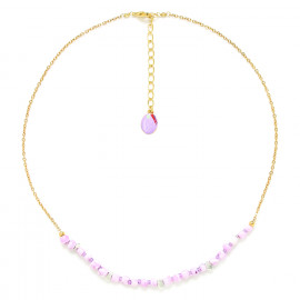 simple mauve necklace "Nenuphar" - 