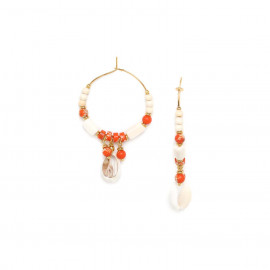 creoles earrings with dangles "Porquerolles" - 