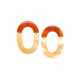 oval post earrings "Sunshine" - 