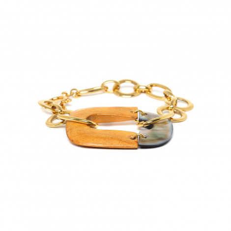 bracelet chaine et anneau "Sunshine"