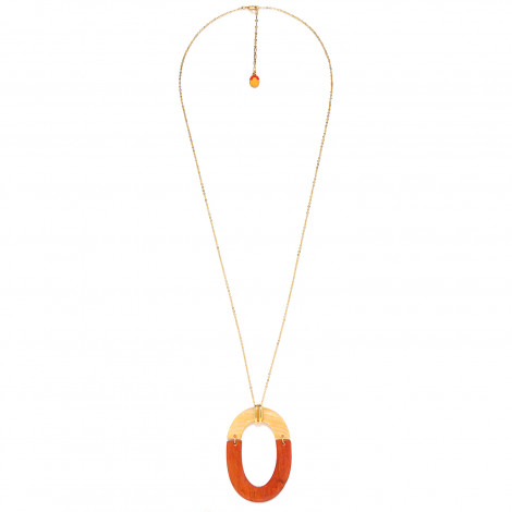 oval pendant necklace "Sunshine"