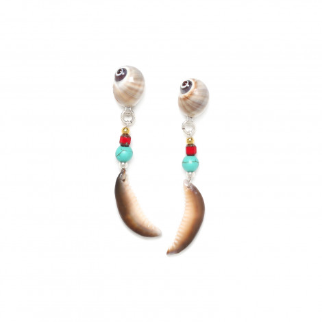 shell top post earrings "Zapatera"