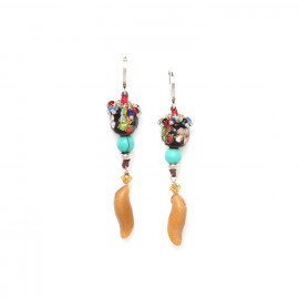 boucles d'oreilles crochet mini perles & ivoire végétal "Zapatera" - Nature Bijoux