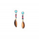 post earrings with cowrie "Zapatera" - Nature Bijoux
