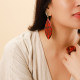 grande boucles d'oreilles rouge "Gaia" - Nature Bijoux