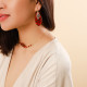 small red earrings "Gaia" - Nature Bijoux